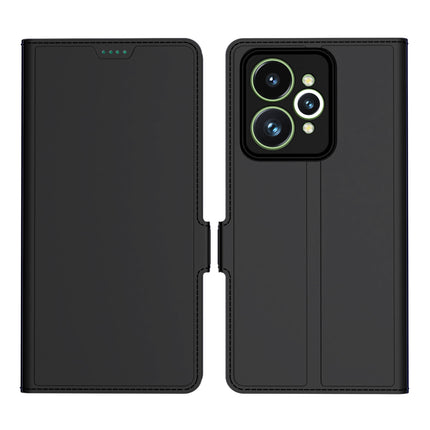 Kapa Noble Slim Magnetic Leather Flip Case Cover for Realme 15 5G | Card Holder Stand Flip Wallet Case (Black)