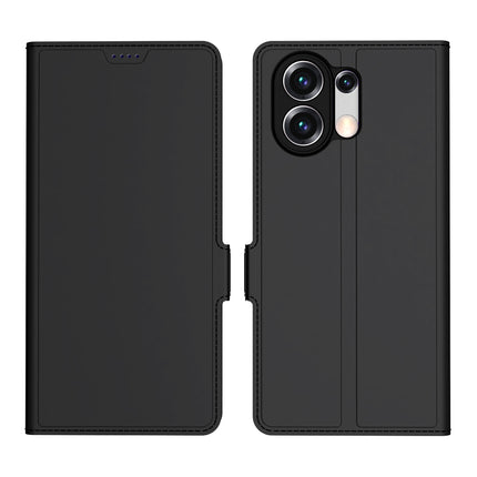 Kapa Noble Slim Magnetic Leather Flip Case Cover for Oppo K13 Turbo / K13 Turbo Pro | Card Holder Stand Flip Wallet Case (Black) - Mobizang