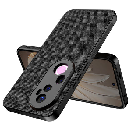 Kapa Soft Full Fabric Protective Back Case Cover for Vivo T4 Ultra 5G | Shockproof Slim Hard Anti Slip Back Case (Black) - Mobizang
