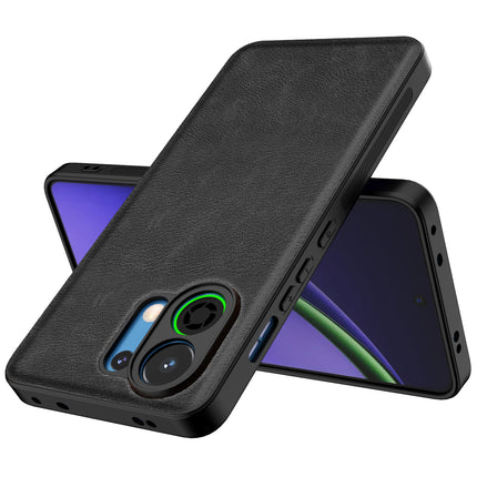 Kapa Tux Leather Back Cover for Oppo K13 Turbo / K13 Turbo Pro | Slim Shockproof Camera Protection Bumper Case (Black)