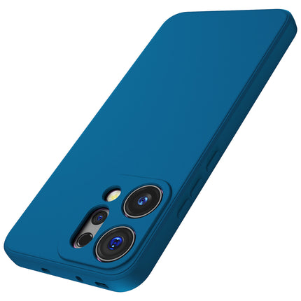 Kapa Matte Protective Lens Flexible Back Cover for Oppo Reno 14 Pro 5G | Slim Silicone with Soft Lining Shockproof Full Body Bumper Case (Blue)