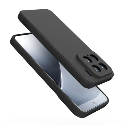Kapa Matte Protective Lens Flexible Back Cover for Xiaomi 15 5G | Slim Silicone with Soft Lining Shockproof Full Body Bumper Case (Black)