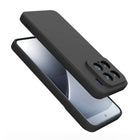 Kapa Matte Protective Lens Flexible Back Cover for Xiaomi 15 5G | Slim Silicone with Soft Lining Shockproof Full Body Bumper Case (Black)