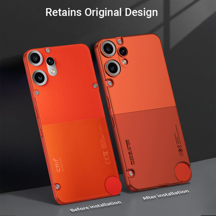 Kapa Double Dip Full 360 Protection Back Case Cover for CMF Phone 2 Pro (Orange,Black)