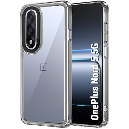Kapa Warrior Acrylic Clear Back Cover For OnePlus Nord 5 | Slim Shockproof [Military Grade Protection] Hybrid Bumper Case (Clear Sides) - Mobizang