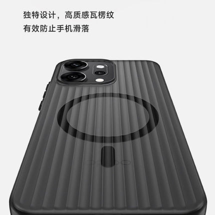 Kapa Wave Frosted Grip Back Cover for Oppo Reno 14 5G | Ultra Slim [With Metal Buttons] Matte Finish Back Case (Grey)