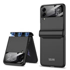 Kapa Ultra Thin Back Cover for Galaxy Z Flip3 / Z Flip 3 ,Magnetic Hinge Protection and Inbuilt Glass Window Protection (Black)
