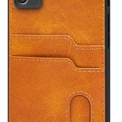 Kapa Duo Wallet Back Case for Samsung Galaxy A73 (5G) , Slim Protective PU Leather Cover With Dual Inbuilt Card Pockets (Brown)