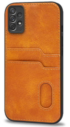 Kapa Duo Wallet Back Case for Samsung Galaxy A73 (5G) , Slim Protective PU Leather Cover With Dual Inbuilt Card Pockets (Brown)