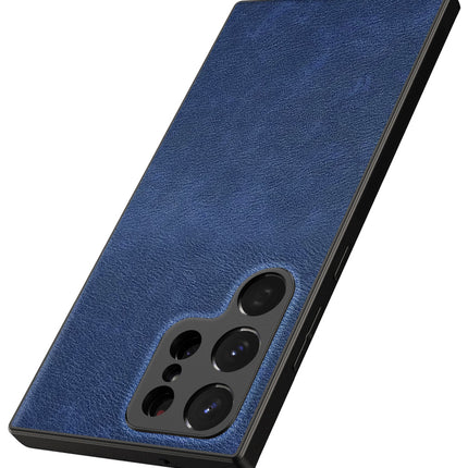 Kapa Tux Back Case for Samsung Galaxy S23 ULTRA | Slim Leather Shockproof Camera Protection Back Cover (Blue)