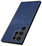 Kapa Tux Back Case for Samsung Galaxy S23 ULTRA | Slim Leather Shockproof Camera Protection Back Cover (Blue)