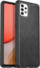 Tux Back Case For Samsung Galaxy A73 , Slim Leather Case with Soft Edge Shockproof Back Cover (Black)