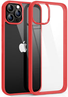Kapa Hawkeye Clear Back Cover for Apple iPhone 15 Pro | Camera Lens Protector Shockproof Slim Clear Case Cover (Red)