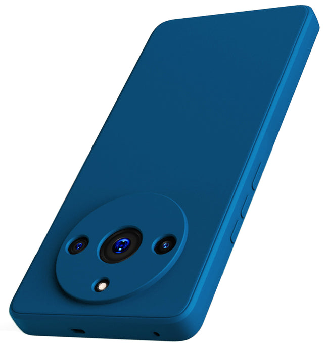 Kapa Matte Protective Lens Flexible Back Cover for Realme 11 PRO / 11 PRO + (PLUS) | Slim Silicone with Soft Lining Shockproof Full Body Bumper Case (Blue)