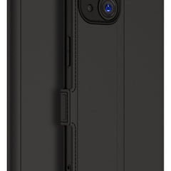 Kapa Noble Slim Magnetic Leather Flip Case Cover for Apple iPhone 15 PLUS | Card Holder Stand Leather Flip Wallet Case (Black) - Mobizang