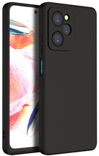 Kapa Matte Protective Lens Flexible Back Cover for Poco X5 Pro | Slim Silicone with Soft Lining Shockproof Full Body Bumper Case (Black)