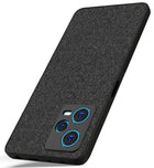 Kapa Soft Full Fabric Hybrid for Redmi Note 12 Pro Plus Back Cover | Shockproof Hybrid Slim Hard Anti Slip Back Case (Black)