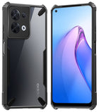 Kapa Bull Back Cover for Oppo Reno 8 Pro (5G) , Shockproof Slim Hybrid Clear Case (Black)