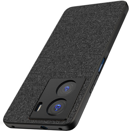 Kapa Soft Full Fabric Protective Back Case Cover for IQOO Z7 / Z7S (5G) | Shockproof Slim Hard Anti Slip Back Case (Black) - Mobizang