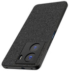 Kapa Soft Full Fabric Protective Back Case Cover for IQOO Z7 / Z7S (5G) | Shockproof Slim Hard Anti Slip Back Case (Black) - Mobizang