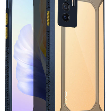 Kapa Unicorn for Vivo V23E (5G) Clear Back Case, Shock Proof Slim Hybrid Bumper Cover (Blue)