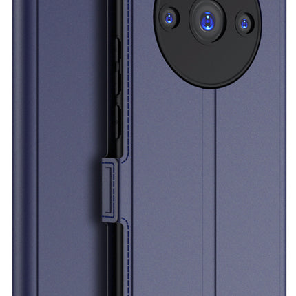 Kapa Noble Slim Magnetic Leather Flip Case Cover for Realme 11 PRO / 11 PRO PLUS | Card Holder Stand Leather Flip Wallet Case (Blue)