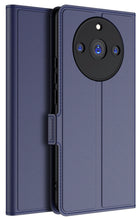 Kapa Noble Slim Magnetic Leather Flip Case Cover for Realme 11 PRO / 11 PRO PLUS | Card Holder Stand Leather Flip Wallet Case (Blue)