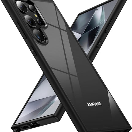 Kapa Hawkeye-I Clear Back Cover for Samsung Galaxy S24 ULTRA | Camera Lens Protector Shockproof Slim Clear Case Cover (Black) - Mobizang