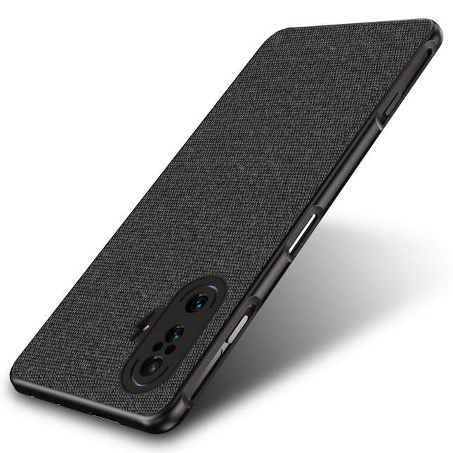 Soft Full Fabric Protective Back Case Cover for Poco F3 GT (Black) - Mobizang
