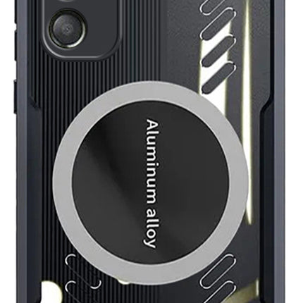 Kapa Magnetic Heat Dissipation Gaming Back Cover For Samsung Galaxy A25 | Slim Shockproof Bumper Case (Black)