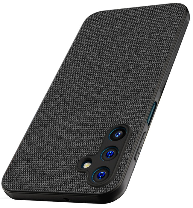Kapa Soft Full Fabric Protective Back Case Cover for Samsung Galaxy A15 | Shockproof Slim Hard Anti Slip Back Case (Black) - Mobizang
