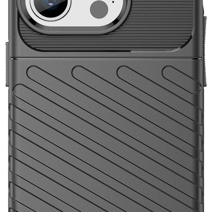 Kapa Thunder Protective Flexible Back Cover for Apple iPhone 15 Pro Max | Slim Anti Slip Rugged TPU Shockproof Full Body Bumper Case (Black)