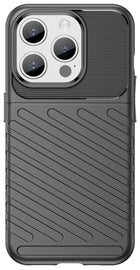 Kapa Thunder Protective Flexible Back Cover for Apple iPhone 15 Pro Max | Slim Anti Slip Rugged TPU Shockproof Full Body Bumper Case (Black)