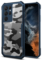 Kapa Beetle Camouflage for Samsung Galaxy S23 Ultra Back Case, Shock Proof Cover (Blue)