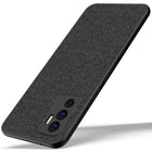 Soft Fabric Hybrid Protective Back Case Cover for Vivo V23E (Black)