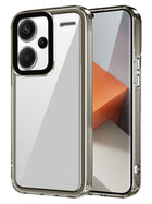 Kapa Warrior Acrylic Clear Back Cover For Redmi Note 13 PRO PLUS | Slim Shockproof [Military Grade Protection] Hybrid Bumper Case (Grey Sides)