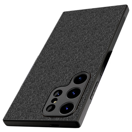 Kapa Soft Full Fabric Protective Back Case Cover for Samsung Galaxy S24 ULTRA | Shockproof Slim Hard Anti Slip Back Case (Black) - Mobizang