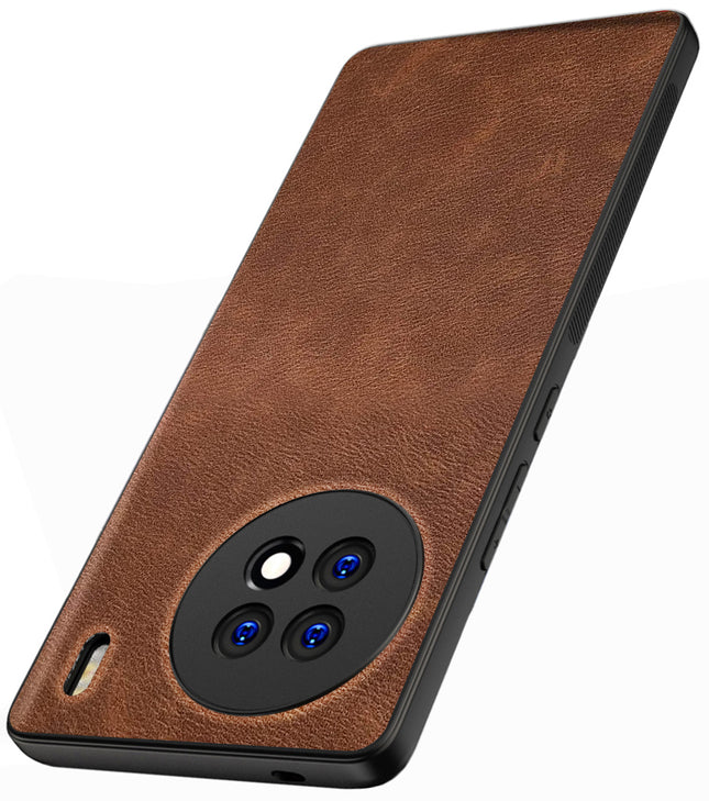 Kapa Tux Back Case for Vivo X90 (5G) | Slim Leather Shockproof Camera Protection Back Cover (Brown)