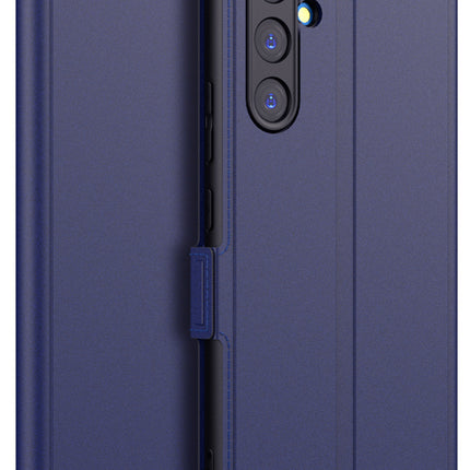 Kapa Noble Slim Magnetic Leather Flip Case Cover for Samsung Galaxy A34 (5G) | Card Holder Stand Leather Flip Wallet Case (Blue)
