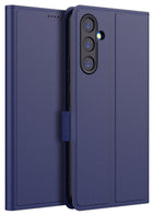 Kapa Noble Slim Magnetic Leather Flip Case Cover for Samsung Galaxy A34 (5G) | Card Holder Stand Leather Flip Wallet Case (Blue)