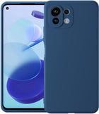 Matte Lens Protective Back Cover for Xiaomi Mi 11 Lite , Slim Silicone with Soft Lining Shockproof Flexible Full Body Bumper Case , Blue