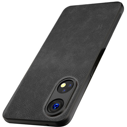 Kapa Tux Back Case for Oppo Reno 8T (5G) | Slim Leather Shockproof Camera Protection Back Cover (Black)