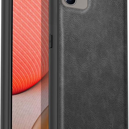 Tux Back Case For Oppo Reno 6 Pro (5G) , Slim Leather Case with Soft Edge Shockproof Back Cover (Black)