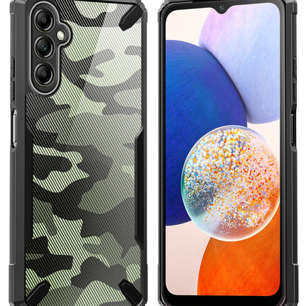 Kapa Bull Camouflage Back Cover for Samsung Galaxy A15 (5G) | [Military Grade Protection] Shock Proof Slim Hybrid Bumper Case (Black)