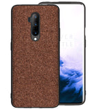 Soft Full Fabric Protective Shockproof Back Case Cover for OnePlus 7T Pro / One Plus 7T Pro (Full Brown)