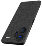 Kapa Soft Full Fabric Protective Back Case Cover for Redmi Note 13 PRO PLUS | Shockproof Slim Hard Anti Slip Back Case (Black) - Mobizang