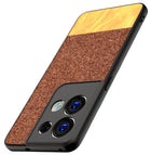 Kapa Soft Fabric & Leather Hybrid Protective Back Case Cover for Oppo Reno 8 PRO (5G) (Brown)