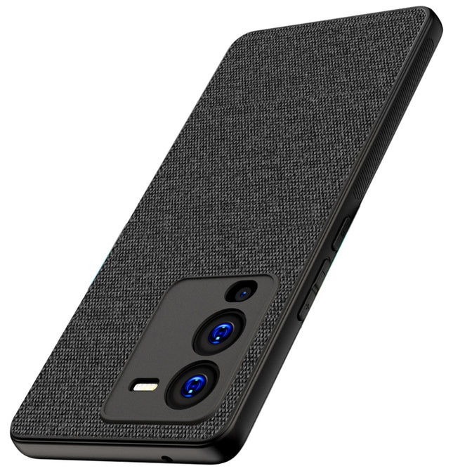 Kapa Soft Full Fabric Protective Back Case Cover for Vivo V25 PRO (5G) (Black)