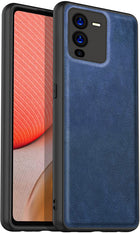 Kapa Tux Back Case for Vivo V25 Pro ,Slim Leather Case with Shockproof Back Cover (Blue)
