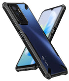 Kapa Bull Back Cover for Vivo V23E (5G), Shockproof Slim Hybrid Clear Case (Black)